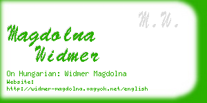 magdolna widmer business card